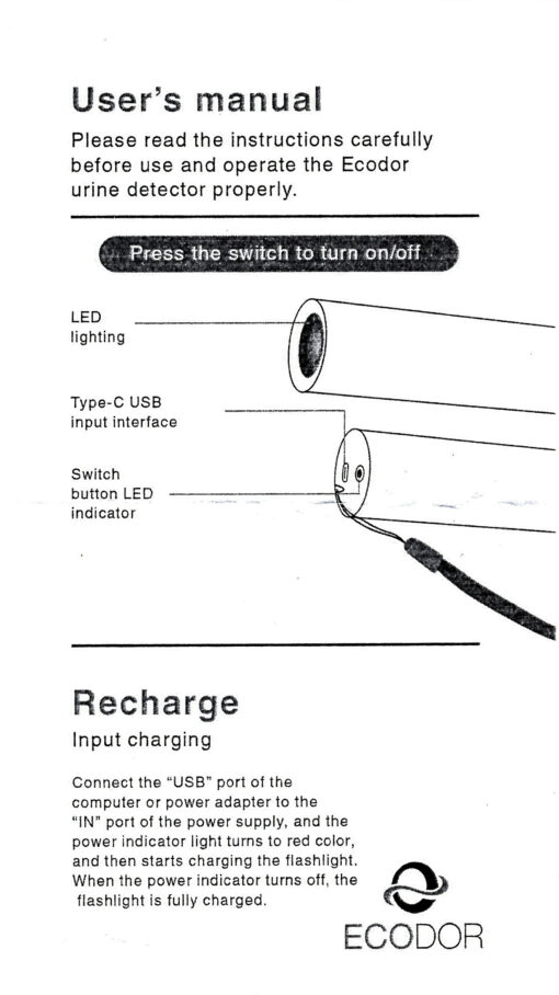 Détecteur d’urine Ecodor (Rechargeable) – Trouvez rapidement et précisément les taches d’urine – Image 5