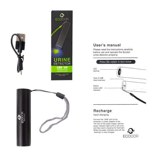 Détecteur d’urine Ecodor (Rechargeable) – Trouvez rapidement et précisément les taches d’urine – Image 3